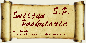 Smiljan Paskulović vizit kartica